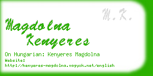 magdolna kenyeres business card